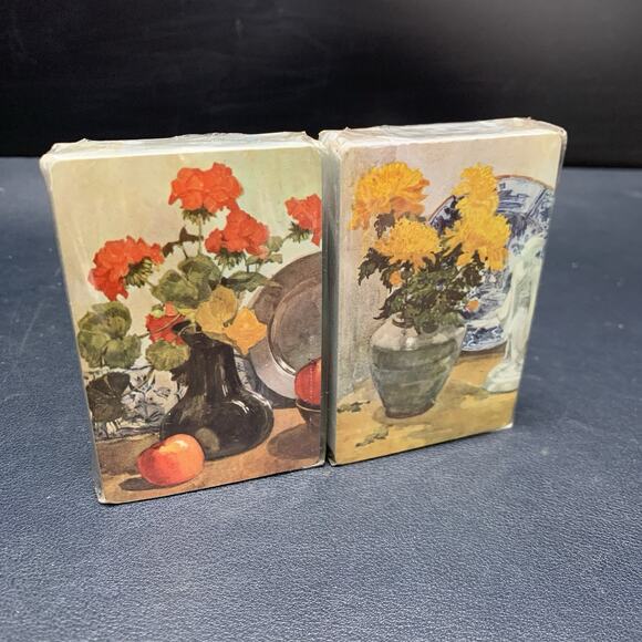 Vintage STARDUST NU-VUE deck Plastic Playing Cards FLOWERS Sealed in Plastic USA - Picture 1 of 4